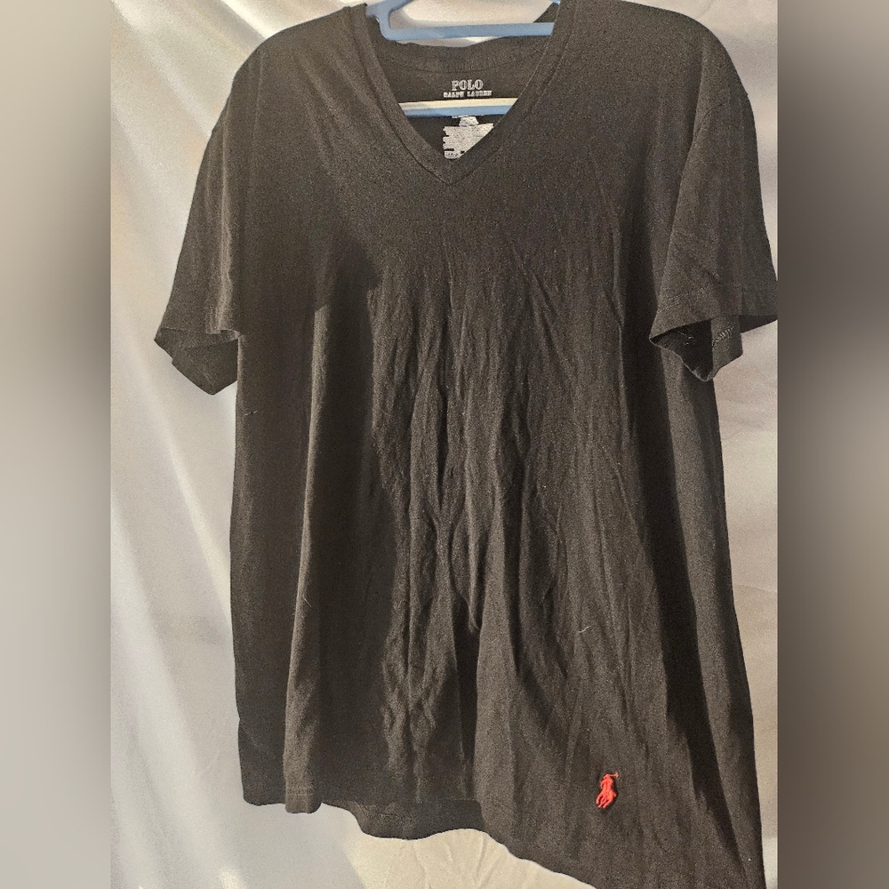 Polo by Ralph Lauren Black V-Neck Tee
